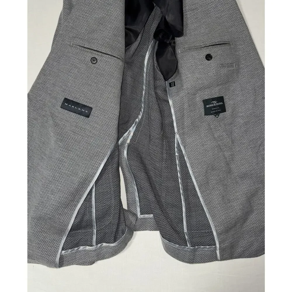 Rodd & Gunn - Haldon Jacket/Sport Blazer Wool Grey Men’s Size XL Woven in Italy